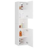 NNEVL Bathroom Cabinet White 30x30x130 cm Engineered Wood