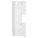 NNEVL Bathroom Cabinet White 30x30x130 cm Engineered Wood