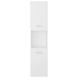 NNEVL Bathroom Cabinet White 30x30x130 cm Engineered Wood