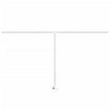 NNEVL Awning Post Set White 450x245 cm Iron
