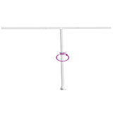 NNEVL Awning Post Set White 450x245 cm Iron