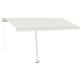 NNEVL Awning Post Set White 450x245 cm Iron
