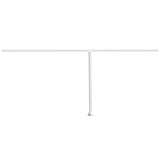 NNEVL Awning Post Set White 600x245 cm Iron