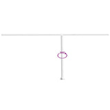 NNEVL Awning Post Set White 600x245 cm Iron