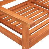NNEVL 2-Seater Garden Bench with Cushion 120 cm Solid Wood Eucalyptus