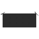 NNEVL 2-Seater Garden Bench with Cushion 120 cm Solid Wood Eucalyptus