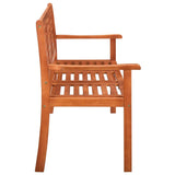 NNEVL 3-Seater Garden Bench with Cushion 150 cm Solid Eucalyptus Wood