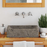 NNEVL Sink 45x30x12 cm Marble High Gloss Grey
