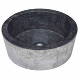 NNEVL Sink Black Ø40x15 cm Marble