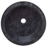 NNEVL Sink Black Ø40x15 cm Marble