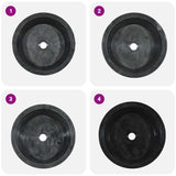 NNEVL Sink Black Ø40x15 cm Marble