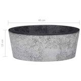NNEVL Sink Black Ø40x15 cm Marble