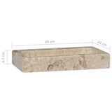 NNEVL Wall-mounted Sink Cream 38x24x6.5 cm Marble