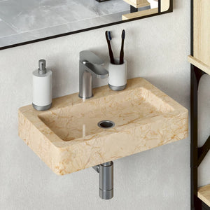 NNEVL Wall-mounted Sink Cream 38x24x6.5 cm Marble