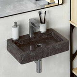 NNEVL Wall-mounted Sink Black 38x24x6.5 cm Marble