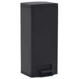 NNEVL Dustbin with Pedal Anti-fingerprint 30L Black Stainless Steel
