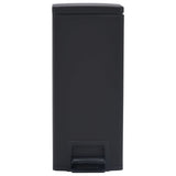 NNEVL Dustbin with Pedal Anti-fingerprint 30L Black Stainless Steel