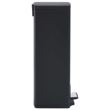 NNEVL Dustbin with Pedal Anti-fingerprint 30L Black Stainless Steel