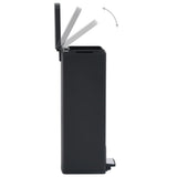 NNEVL Dustbin with Pedal Anti-fingerprint 30L Black Stainless Steel