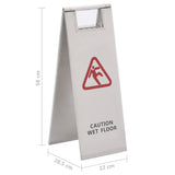 NNEVL Folding Wet Floor Sign Stainless Steel