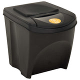 NNEVL Stackable Garbage Bin Boxes 4 pcs Anthracite 100 L Polypropylene
