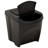 NNEVL Stackable Garbage Bin Boxes 4 pcs Anthracite 100 L Polypropylene