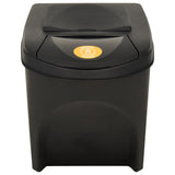 NNEVL Stackable Garbage Bin Boxes 4 pcs Anthracite 100 L Polypropylene