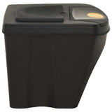 NNEVL Stackable Garbage Bin Boxes 4 pcs Anthracite 100 L Polypropylene