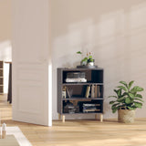 NNEVL Sideboard High Gloss Grey 57x35x70 cm Engineered Wood