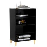 NNEVL Sideboard Black 57x35x90 cm Engineered Wood