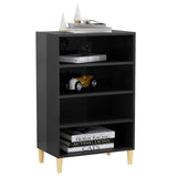 NNEVL Sideboard High Gloss Grey 57x35x90 cm Engineered Wood