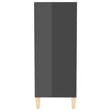 NNEVL Sideboard High Gloss Grey 57x35x90 cm Engineered Wood