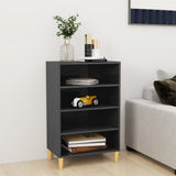 NNEVL Sideboard High Gloss Grey 57x35x90 cm Engineered Wood