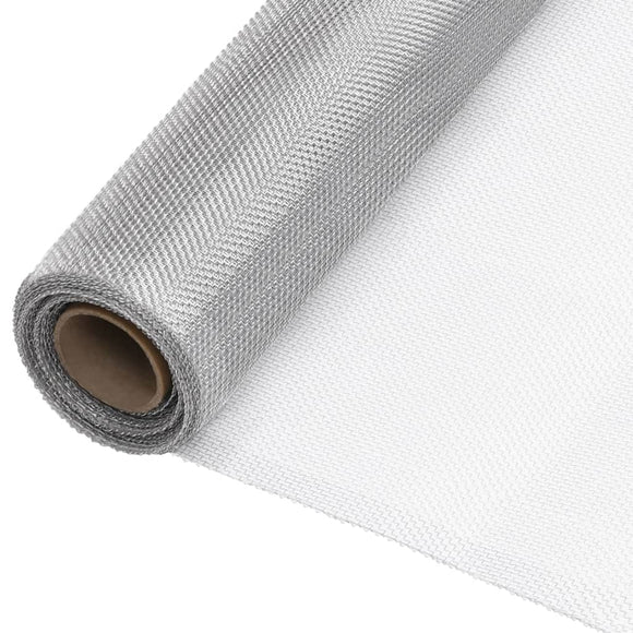 NNEVL Mesh Screen Aluminium 80x500 cm Silver