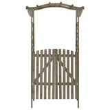 NNEVL Pergola with Gate 116x40x204 cm Grey Solid Firwood