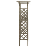 NNEVL Pergola with Gate 116x40x204 cm Grey Solid Firwood