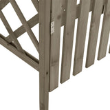 NNEVL Pergola with Gate 116x40x204 cm Grey Solid Firwood
