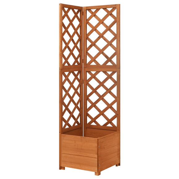NNEVL Corner Trellis Planter 40x40x150 cm Solid Fir Wood