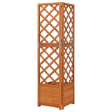 NNEVL Corner Trellis Planter 40x40x150 cm Solid Fir Wood