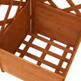 NNEVL Corner Trellis Planter 40x40x150 cm Solid Fir Wood