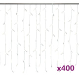 NNEVL LED Curtain Icicle Lights 10m 400 LED Cold White 8 Function