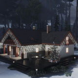 NNEVL LED Curtain Icicle Lights 10m 400 LED Cold White 8 Function
