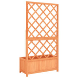 NNEVL Garden Trellis Planter Brown 70x30x135 cm Solid Firwood