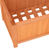 NNEVL Garden Trellis Planter Brown 70x30x135 cm Solid Firwood