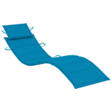 NNEVL Sun Loungers 2 pcs with Table and Cushions Solid Wood Acacia