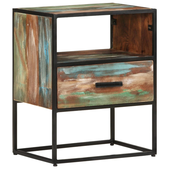 NNEVL Bed Cabinet 40x30x50 cm Solid Reclaimed Wood