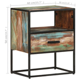 NNEVL Bed Cabinet 40x30x50 cm Solid Reclaimed Wood