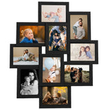NNEVL Collage Photo Frame for Picture 10 pcs 13x18 cm Black MDF