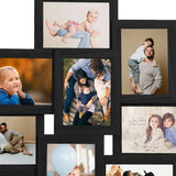 NNEVL Collage Photo Frame for Picture 10 pcs 13x18 cm Black MDF