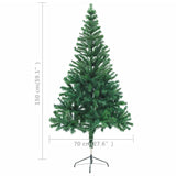 NNEVL Artificial Pre-lit Christmas Tree with Stand 150 cm 380 Branches